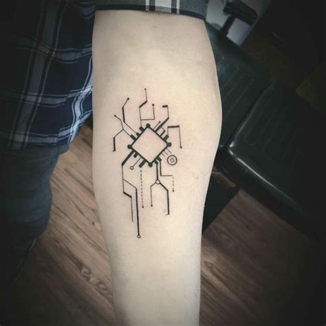 Circuit Tattoo Template